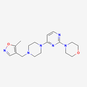molecular formula C17H24N6O2 B6437851 4-(4-{4-[(5-methyl-1,2-oxazol-4-yl)methyl]piperazin-1-yl}pyrimidin-2-yl)morpholine CAS No. 2548996-92-3