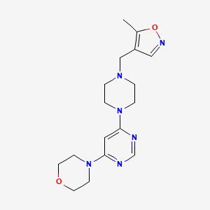 molecular formula C17H24N6O2 B6437855 4-(6-{4-[(5-methyl-1,2-oxazol-4-yl)methyl]piperazin-1-yl}pyrimidin-4-yl)morpholine CAS No. 2549030-91-1