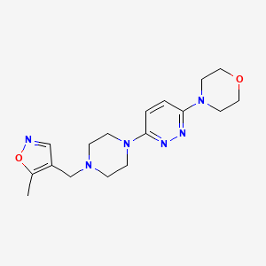 4-(6-{4-[(5-methyl-1,2-oxazol-4-yl)methyl]piperazin-1-yl}pyridazin-3-yl)morpholine