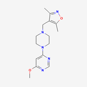 molecular formula C15H21N5O2 B6437875 4-{4-[(3,5-dimethyl-1,2-oxazol-4-yl)methyl]piperazin-1-yl}-6-methoxypyrimidine CAS No. 2427138-77-8