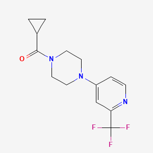 molecular formula C14H16F3N3O B6437892 1-cyclopropanecarbonyl-4-[2-(trifluoromethyl)pyridin-4-yl]piperazine CAS No. 2549006-64-4