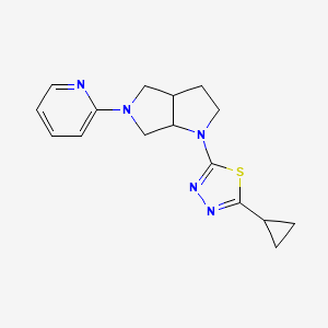 molecular formula C16H19N5S B6437897 2-[1-(5-cyclopropyl-1,3,4-thiadiazol-2-yl)-octahydropyrrolo[2,3-c]pyrrol-5-yl]pyridine CAS No. 2549042-89-7