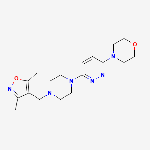 molecular formula C18H26N6O2 B6437915 4-(6-{4-[(3,5-dimethyl-1,2-oxazol-4-yl)methyl]piperazin-1-yl}pyridazin-3-yl)morpholine CAS No. 2549042-92-2