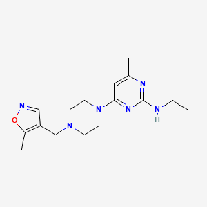 N-ethyl-4-methyl-6-{4-[(5-methyl-1,2-oxazol-4-yl)methyl]piperazin-1-yl}pyrimidin-2-amine