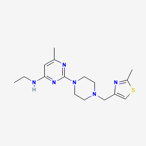 N-ethyl-6-methyl-2-{4-[(2-methyl-1,3-thiazol-4-yl)methyl]piperazin-1-yl}pyrimidin-4-amine