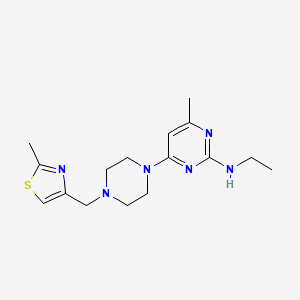 N-ethyl-4-methyl-6-{4-[(2-methyl-1,3-thiazol-4-yl)methyl]piperazin-1-yl}pyrimidin-2-amine