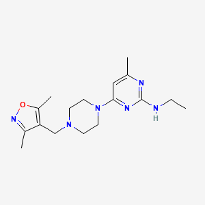 4-{4-[(3,5-dimethyl-1,2-oxazol-4-yl)methyl]piperazin-1-yl}-N-ethyl-6-methylpyrimidin-2-amine