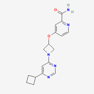 4-{[1-(6-cyclobutylpyrimidin-4-yl)azetidin-3-yl]oxy}pyridine-2-carboxamide