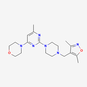 molecular formula C19H28N6O2 B6437988 4-(2-{4-[(3,5-dimethyl-1,2-oxazol-4-yl)methyl]piperazin-1-yl}-6-methylpyrimidin-4-yl)morpholine CAS No. 2549064-83-5
