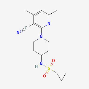 molecular formula C16H22N4O2S B6438013 N-[1-(3-cyano-4,6-dimethylpyridin-2-yl)piperidin-4-yl]cyclopropanesulfonamide CAS No. 2549013-65-0