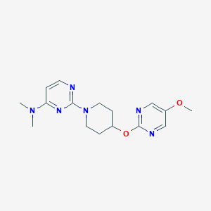 molecular formula C16H22N6O2 B6438060 2-{4-[(5-methoxypyrimidin-2-yl)oxy]piperidin-1-yl}-N,N-dimethylpyrimidin-4-amine CAS No. 2549013-93-4