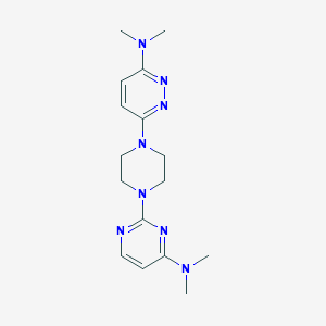 molecular formula C16H24N8 B6438066 2-{4-[6-(dimethylamino)pyridazin-3-yl]piperazin-1-yl}-N,N-dimethylpyrimidin-4-amine CAS No. 2549022-68-4
