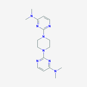 molecular formula C16H24N8 B6438071 2-{4-[4-(dimethylamino)pyrimidin-2-yl]piperazin-1-yl}-N,N-dimethylpyrimidin-4-amine CAS No. 2549009-30-3