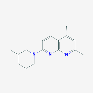 molecular formula C16H21N3 B6438079 2,4-dimethyl-7-(3-methylpiperidin-1-yl)-1,8-naphthyridine CAS No. 2549035-62-1