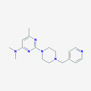 molecular formula C17H24N6 B6438102 N,N,6-trimethyl-2-{4-[(pyridin-4-yl)methyl]piperazin-1-yl}pyrimidin-4-amine CAS No. 2549042-59-1