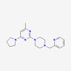 molecular formula C19H26N6 B6438116 4-methyl-2-{4-[(pyridin-2-yl)methyl]piperazin-1-yl}-6-(pyrrolidin-1-yl)pyrimidine CAS No. 2549000-36-2