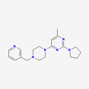 molecular formula C19H26N6 B6438129 4-methyl-6-{4-[(pyridin-3-yl)methyl]piperazin-1-yl}-2-(pyrrolidin-1-yl)pyrimidine CAS No. 2548989-35-9