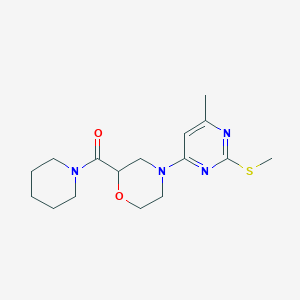 molecular formula C16H24N4O2S B6438141 4-[6-methyl-2-(methylsulfanyl)pyrimidin-4-yl]-2-(piperidine-1-carbonyl)morpholine CAS No. 2549047-22-3