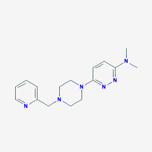 molecular formula C16H22N6 B6438174 N,N-dimethyl-6-{4-[(pyridin-2-yl)methyl]piperazin-1-yl}pyridazin-3-amine CAS No. 2548999-02-4