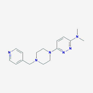 molecular formula C16H22N6 B6438179 N,N-dimethyl-6-{4-[(pyridin-4-yl)methyl]piperazin-1-yl}pyridazin-3-amine CAS No. 2549000-84-0