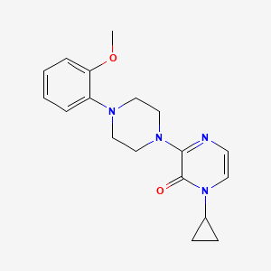 molecular formula C18H22N4O2 B6438181 1-cyclopropyl-3-[4-(2-methoxyphenyl)piperazin-1-yl]-1,2-dihydropyrazin-2-one CAS No. 2549047-31-4
