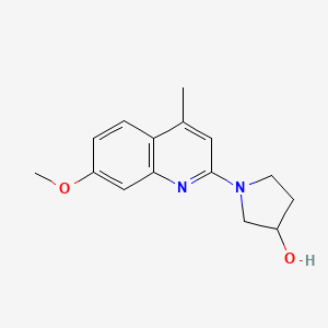molecular formula C15H18N2O2 B6438186 1-(7-methoxy-4-methylquinolin-2-yl)pyrrolidin-3-ol CAS No. 2549055-25-4