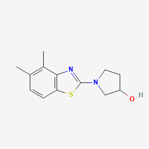 molecular formula C13H16N2OS B6438196 1-(4,5-dimethyl-1,3-benzothiazol-2-yl)pyrrolidin-3-ol CAS No. 2549028-93-3