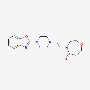 molecular formula C18H24N4O3 B6438224 4-{2-[4-(1,3-benzoxazol-2-yl)piperazin-1-yl]ethyl}-1,4-oxazepan-5-one CAS No. 2549031-94-7