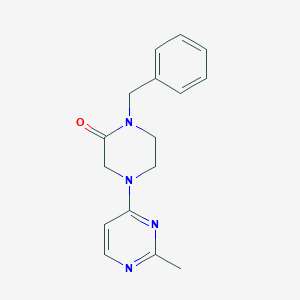 1-benzyl-4-(2-methylpyrimidin-4-yl)piperazin-2-one