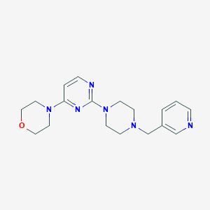 molecular formula C18H24N6O B6438273 4-(2-{4-[(pyridin-3-yl)methyl]piperazin-1-yl}pyrimidin-4-yl)morpholine CAS No. 2549031-16-3