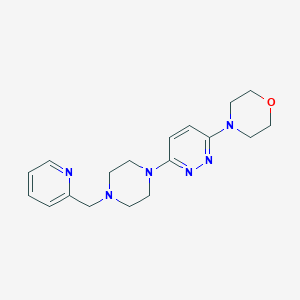 molecular formula C18H24N6O B6438278 4-(6-{4-[(pyridin-2-yl)methyl]piperazin-1-yl}pyridazin-3-yl)morpholine CAS No. 2549047-96-1