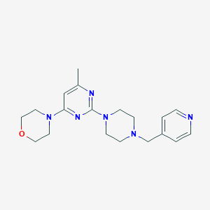 molecular formula C19H26N6O B6438297 4-(6-methyl-2-{4-[(pyridin-4-yl)methyl]piperazin-1-yl}pyrimidin-4-yl)morpholine CAS No. 2549015-07-6