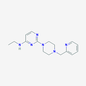 molecular formula C16H22N6 B6438311 N-ethyl-2-{4-[(pyridin-2-yl)methyl]piperazin-1-yl}pyrimidin-4-amine CAS No. 2548997-76-6