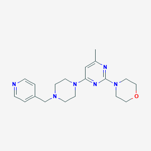 molecular formula C19H26N6O B6438319 4-(4-methyl-6-{4-[(pyridin-4-yl)methyl]piperazin-1-yl}pyrimidin-2-yl)morpholine CAS No. 2548997-31-3