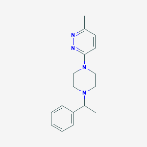 molecular formula C17H22N4 B6438323 3-methyl-6-[4-(1-phenylethyl)piperazin-1-yl]pyridazine CAS No. 2548978-25-0