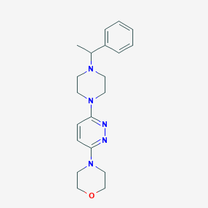 molecular formula C20H27N5O B6438328 4-{6-[4-(1-phenylethyl)piperazin-1-yl]pyridazin-3-yl}morpholine CAS No. 2549053-70-3