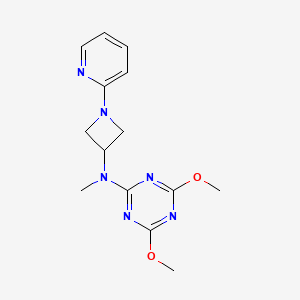 4,6-dimethoxy-N-methyl-N-[1-(pyridin-2-yl)azetidin-3-yl]-1,3,5-triazin-2-amine