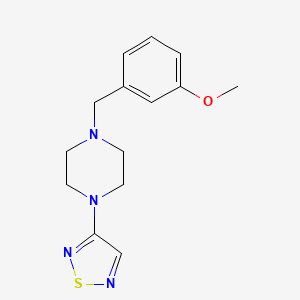 molecular formula C14H18N4OS B6438405 1-[(3-methoxyphenyl)methyl]-4-(1,2,5-thiadiazol-3-yl)piperazine CAS No. 2549007-25-0