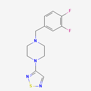molecular formula C13H14F2N4S B6438416 1-[(3,4-difluorophenyl)methyl]-4-(1,2,5-thiadiazol-3-yl)piperazine CAS No. 2549011-62-1