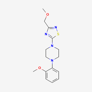 molecular formula C15H20N4O2S B6438419 1-[3-(methoxymethyl)-1,2,4-thiadiazol-5-yl]-4-(2-methoxyphenyl)piperazine CAS No. 2549014-76-6