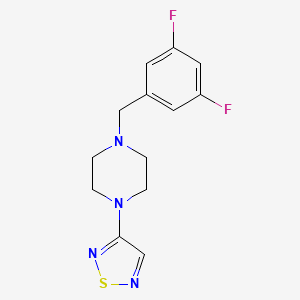 1-[(3,5-difluorophenyl)methyl]-4-(1,2,5-thiadiazol-3-yl)piperazine