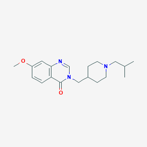 molecular formula C19H27N3O2 B6438469 7-methoxy-3-{[1-(2-methylpropyl)piperidin-4-yl]methyl}-3,4-dihydroquinazolin-4-one CAS No. 2549027-49-6