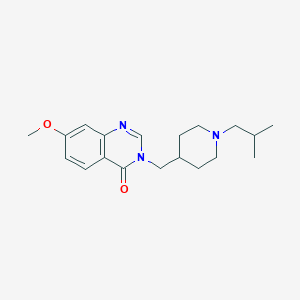 7-methoxy-3-{[1-(2-methylpropyl)piperidin-4-yl]methyl}-3,4-dihydroquinazolin-4-one