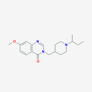 molecular formula C19H27N3O2 B6438490 3-{[1-(butan-2-yl)piperidin-4-yl]methyl}-7-methoxy-3,4-dihydroquinazolin-4-one CAS No. 2549035-17-6