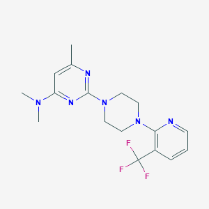 molecular formula C17H21F3N6 B6438511 N,N,6-trimethyl-2-{4-[3-(trifluoromethyl)pyridin-2-yl]piperazin-1-yl}pyrimidin-4-amine CAS No. 2549053-83-8