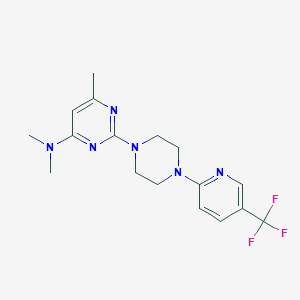 molecular formula C17H21F3N6 B6438516 N,N,6-trimethyl-2-{4-[5-(trifluoromethyl)pyridin-2-yl]piperazin-1-yl}pyrimidin-4-amine CAS No. 2549008-56-0