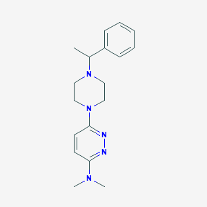 molecular formula C18H25N5 B6438522 N,N-dimethyl-6-[4-(1-phenylethyl)piperazin-1-yl]pyridazin-3-amine CAS No. 2549007-44-3