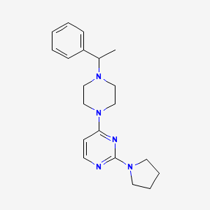 4-[4-(1-phenylethyl)piperazin-1-yl]-2-(pyrrolidin-1-yl)pyrimidine