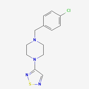 molecular formula C13H15ClN4S B6438551 1-[(4-chlorophenyl)methyl]-4-(1,2,5-thiadiazol-3-yl)piperazine CAS No. 2549010-33-3