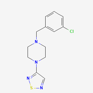 molecular formula C13H15ClN4S B6438556 1-[(3-chlorophenyl)methyl]-4-(1,2,5-thiadiazol-3-yl)piperazine CAS No. 2548999-32-0